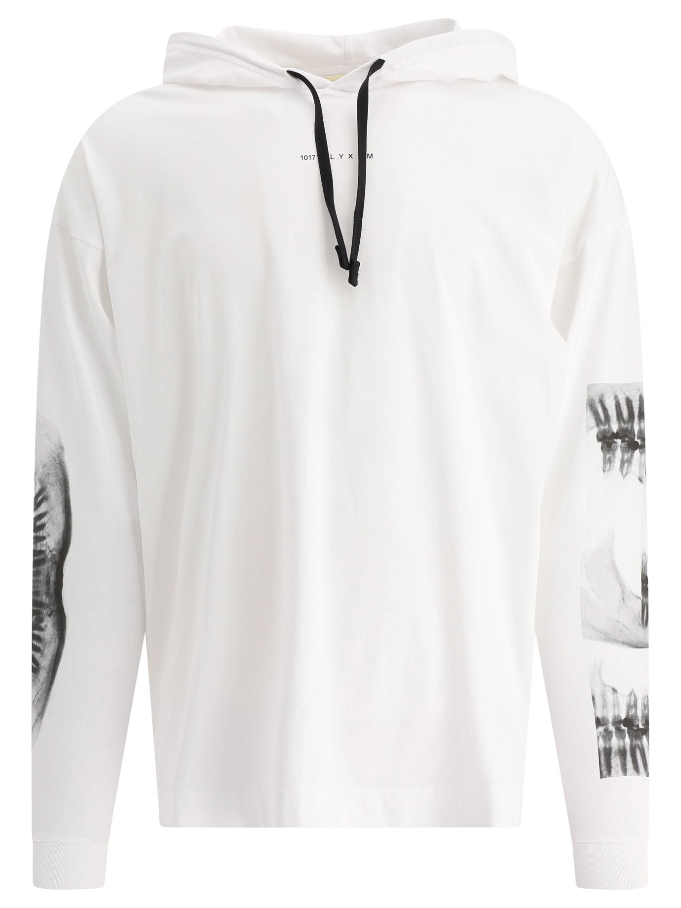 1017 ALYX 9SM Graphic Printed Hooded Long Sleeve T-Shirt