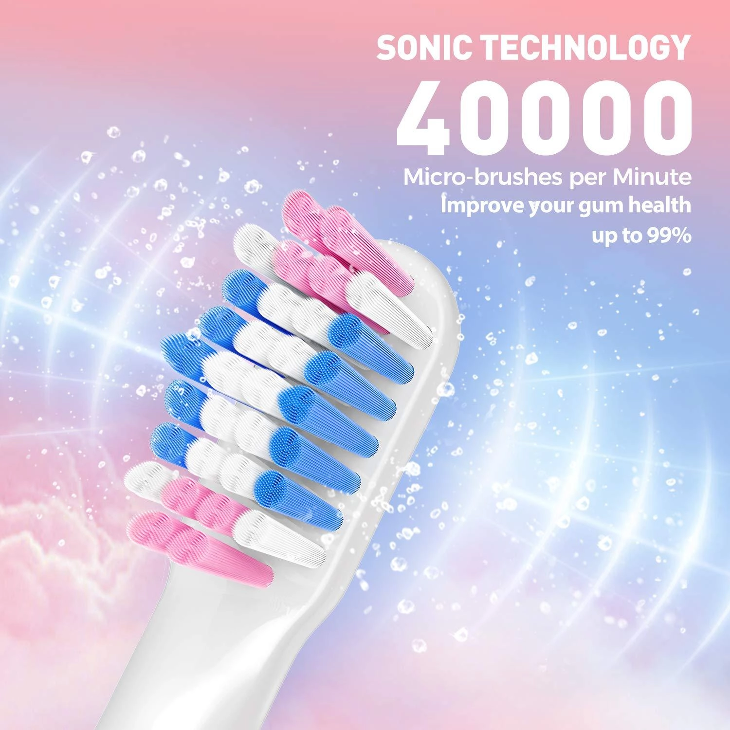 142AP Dual Sonic Electric Toothbrush With 8 Heads