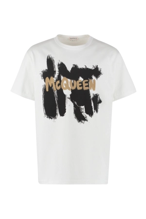 Alexander McQueen Logo Printed Crewneck T-Shirt