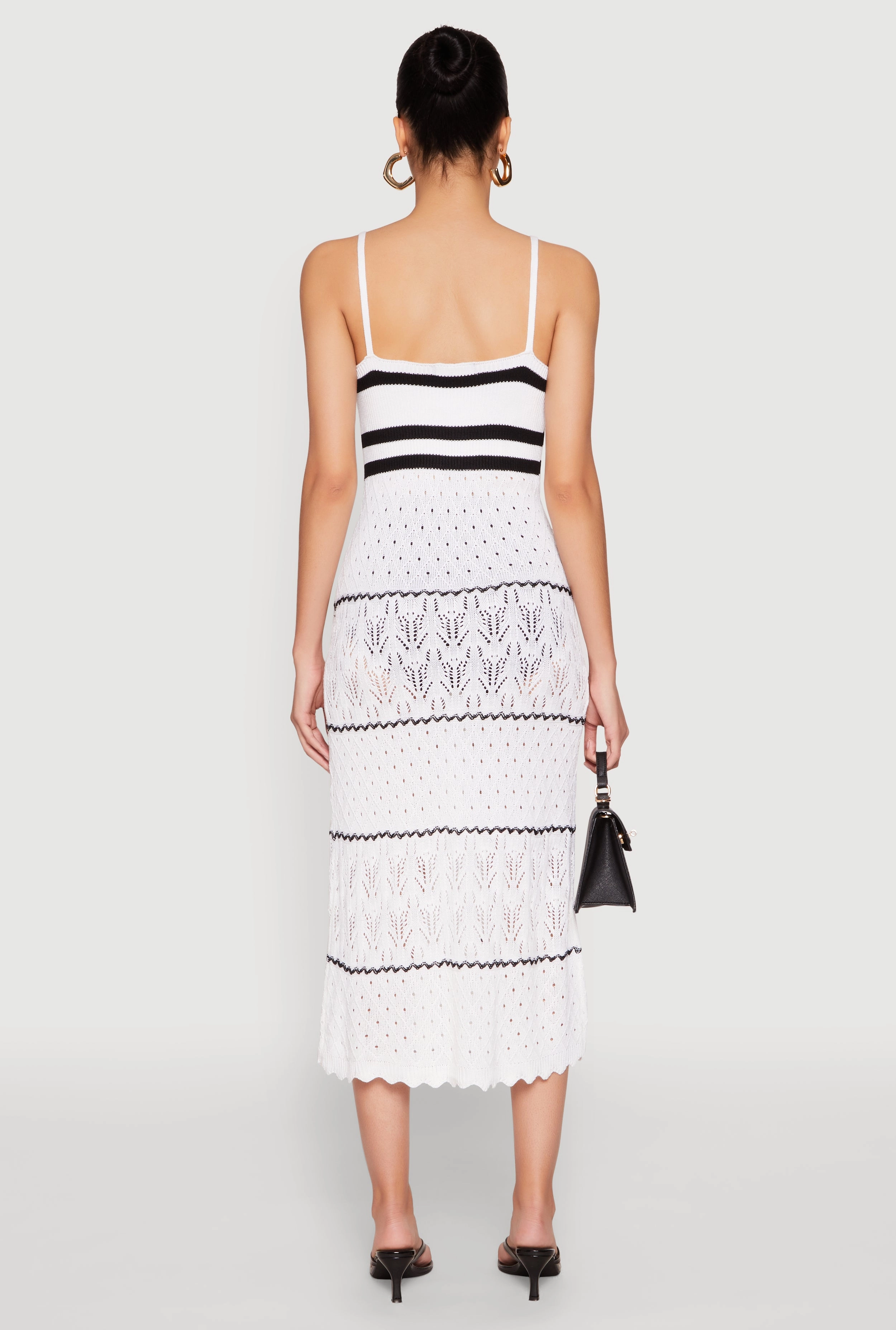 Almost Famous Contrast Trim Midi Dress