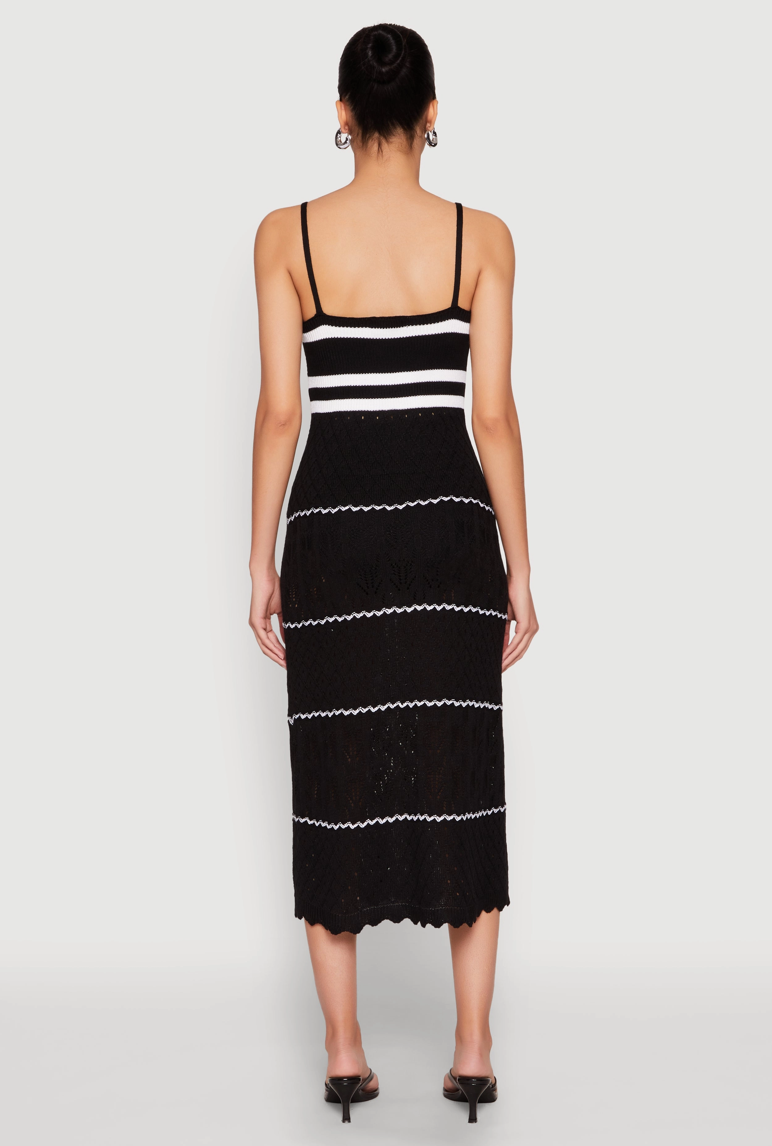 Almost Famous Contrast Trim Midi Dress