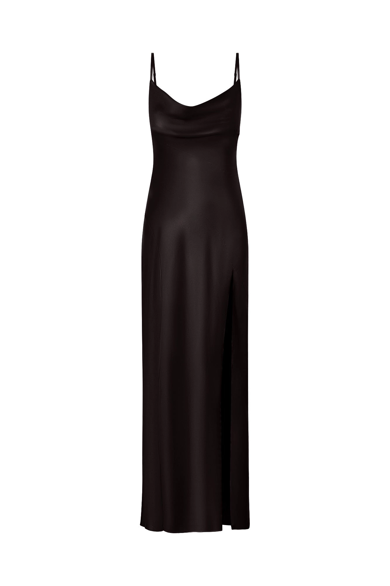 Ariel Satin Dress - Black