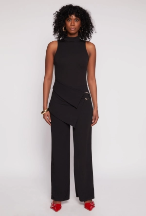 Asymmetrical O Ring Waist Detail Jumpsuit