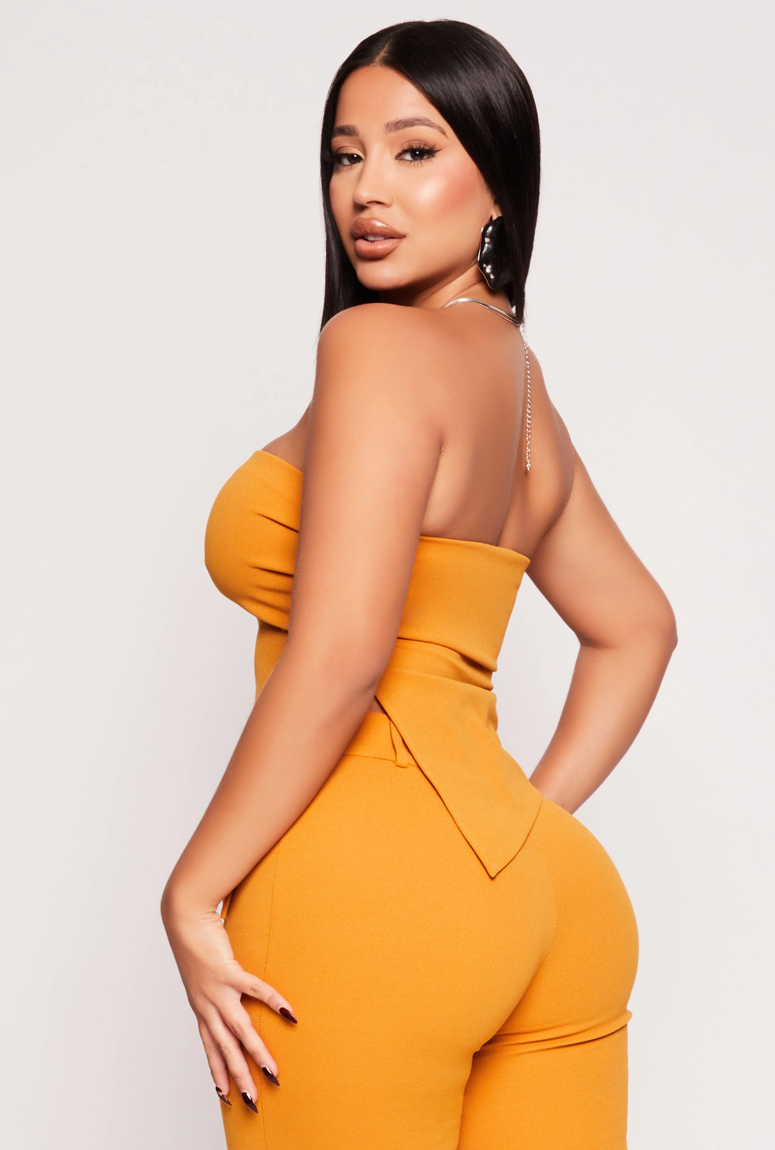 Asymmetrical Side Slit Tube Top