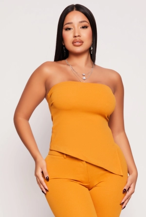 Asymmetrical Side Slit Tube Top