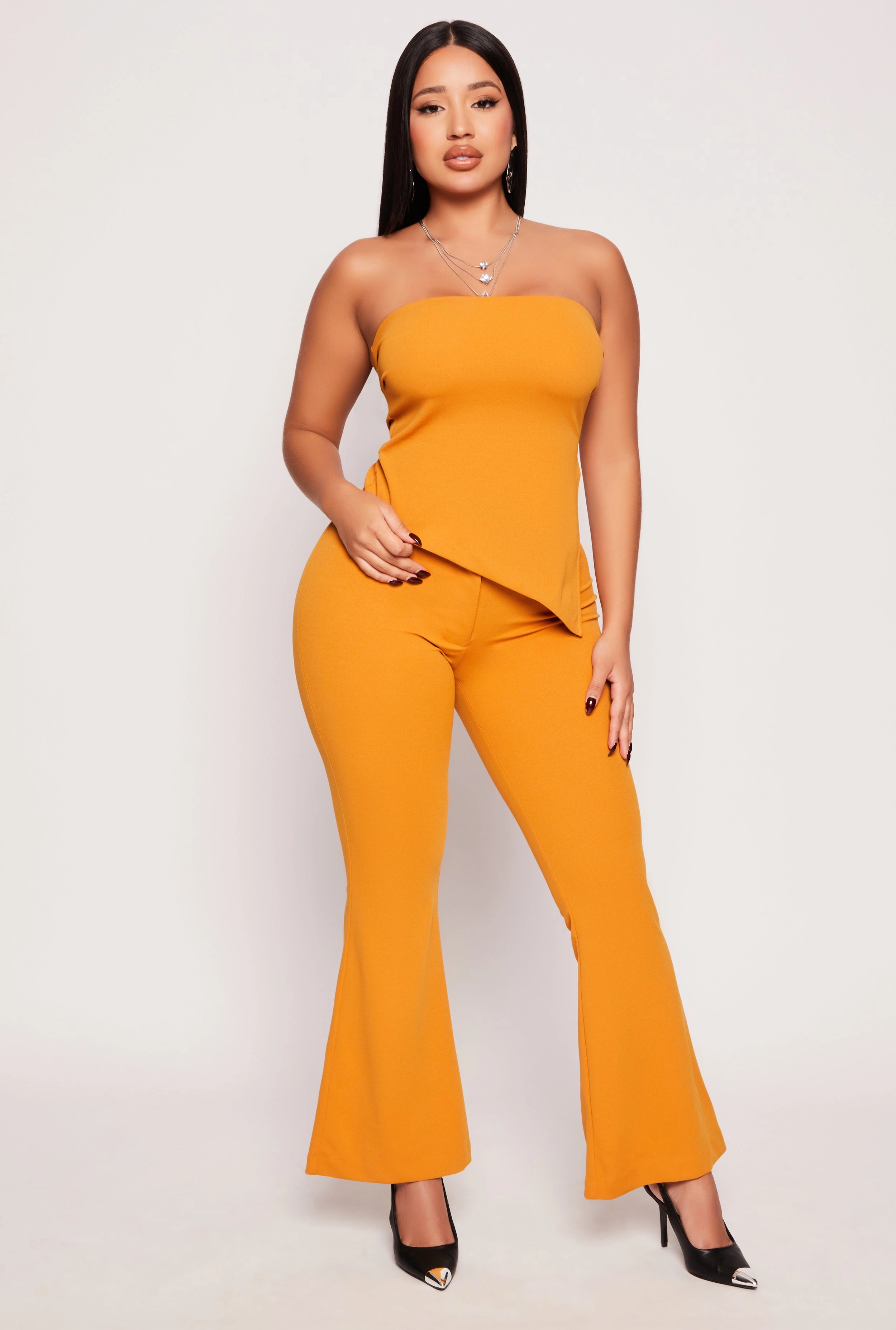 Asymmetrical Side Slit Tube Top