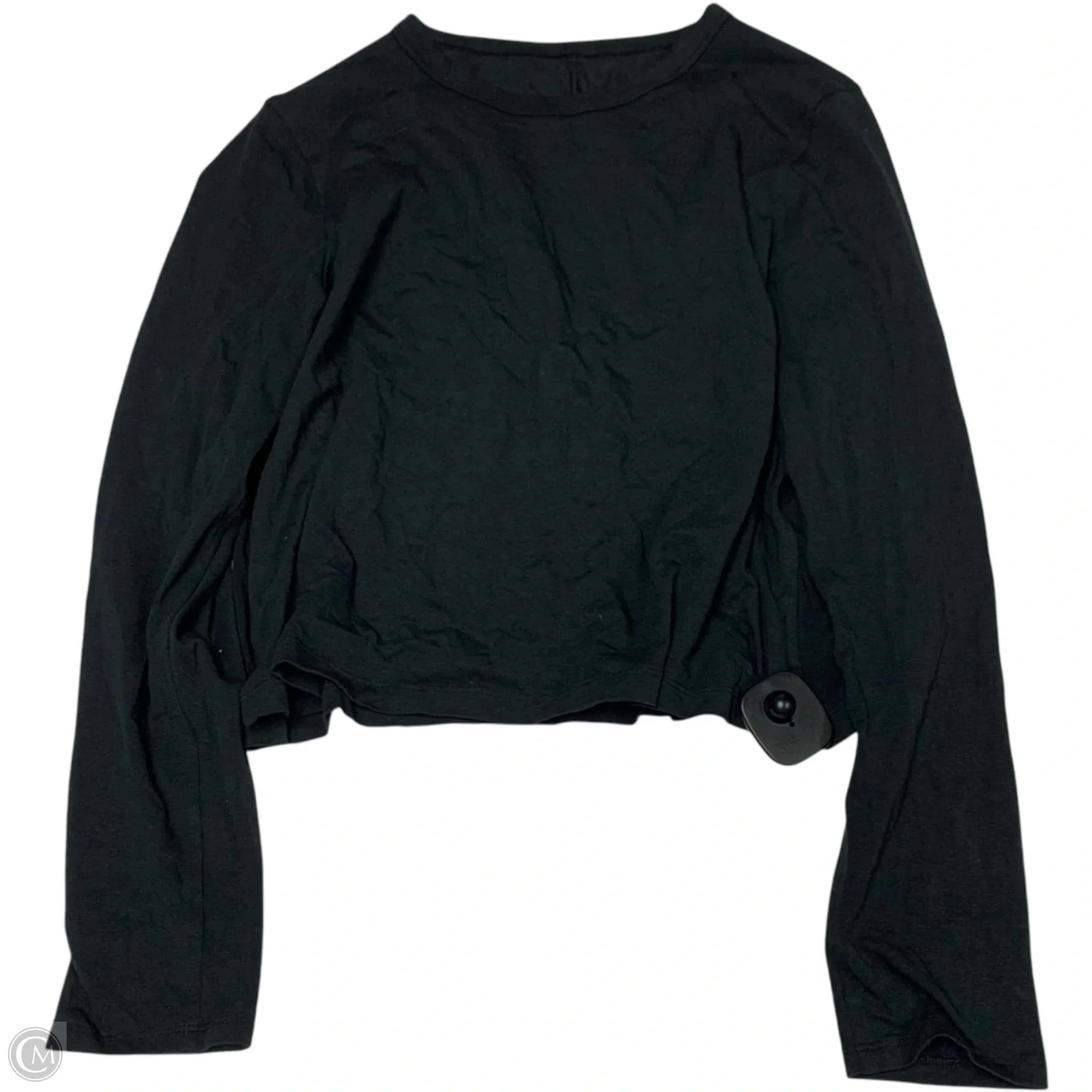 Athletic Top Long Sleeve Crewneck By Lululemon In Black, Size: M