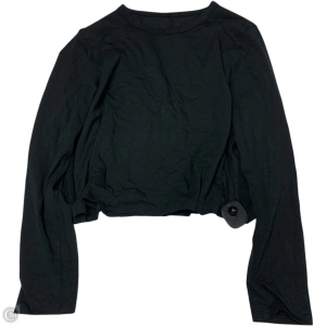 Athletic Top Long Sleeve Crewneck By Lululemon In Black, Size: M