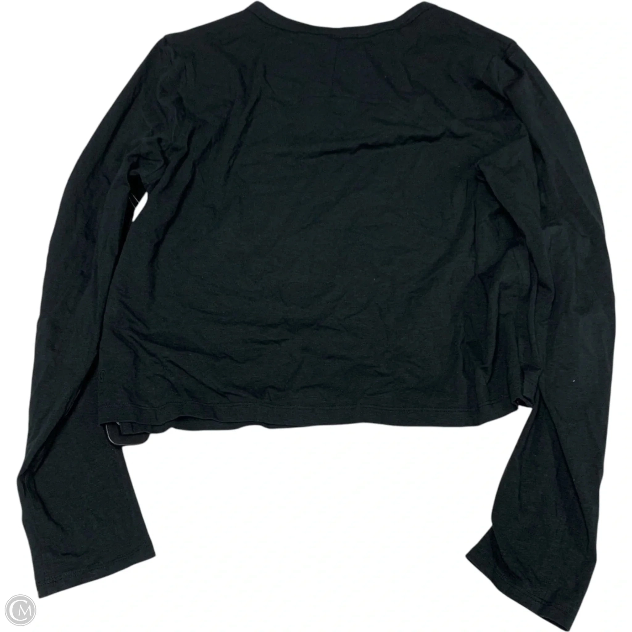 Athletic Top Long Sleeve Crewneck By Lululemon In Black, Size: M