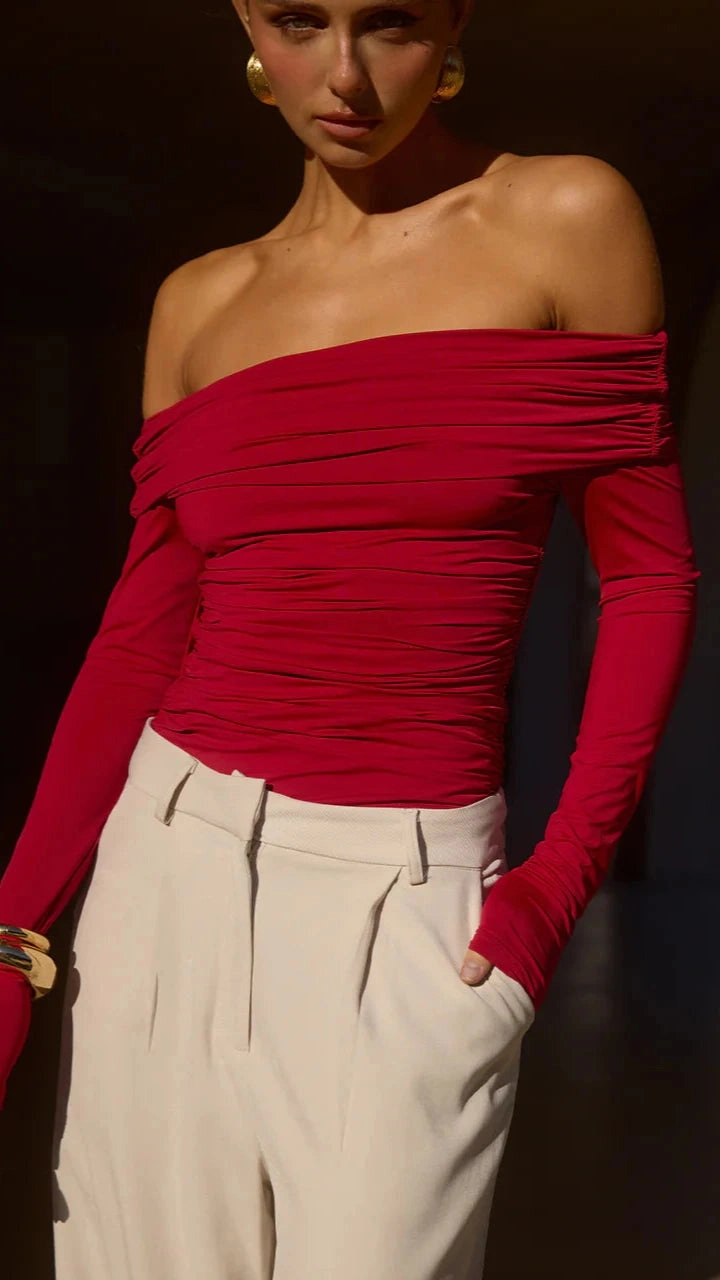 Azura Top - Cherry Red