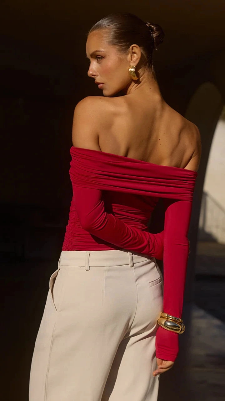 Azura Top - Cherry Red