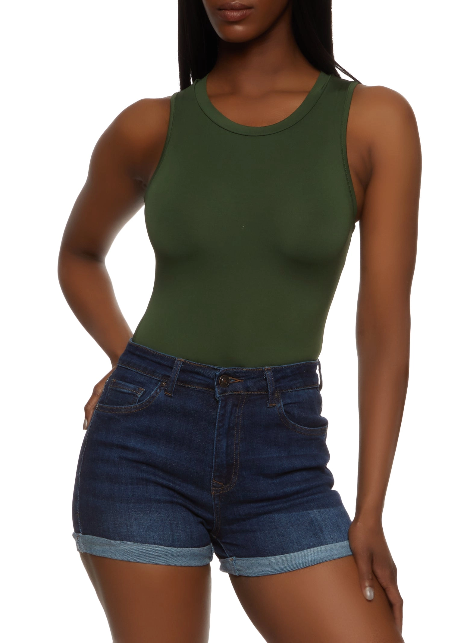 Basic Crew Neck Tank Bodysuit
