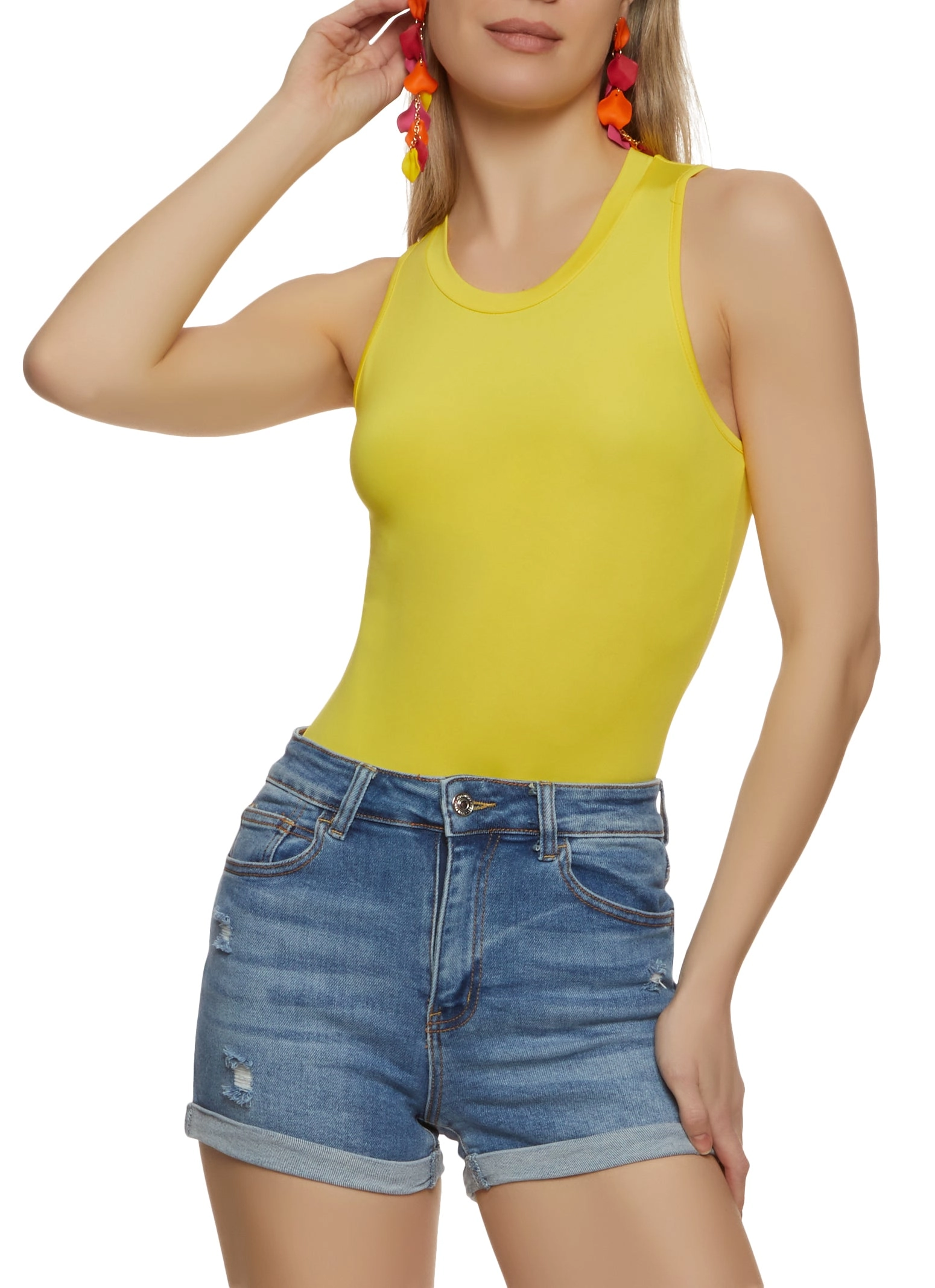 Basic Crew Neck Tank Bodysuit