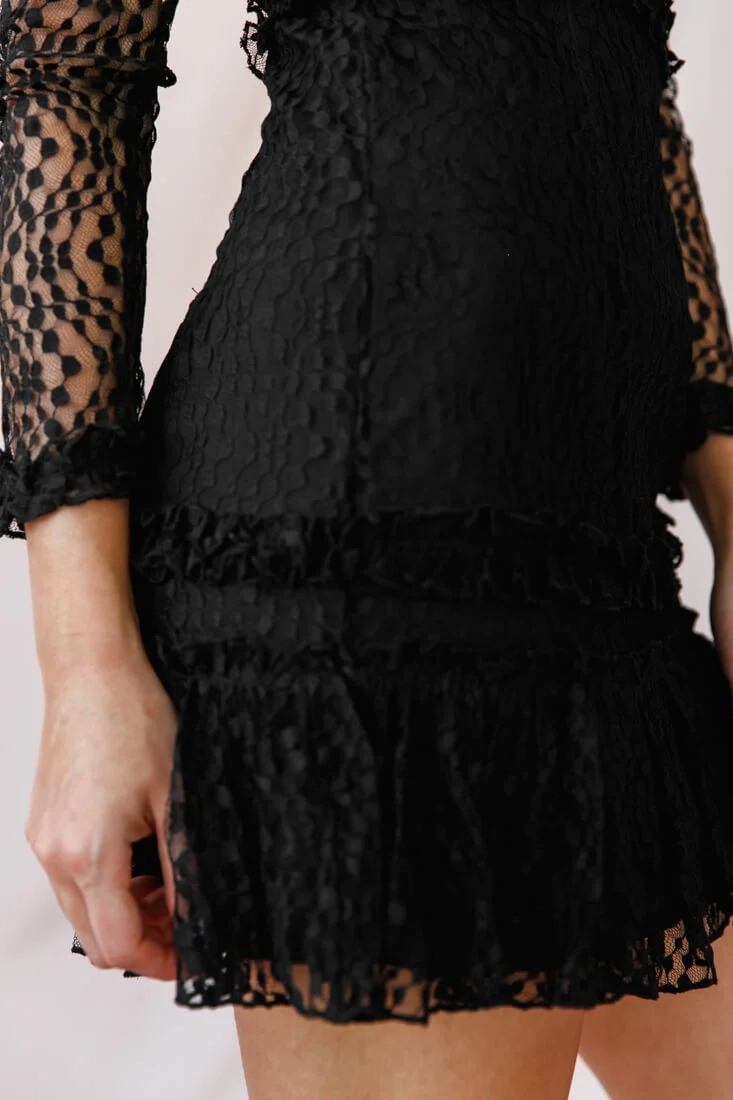 Birkin Long Sleeve Sheath Dress Black