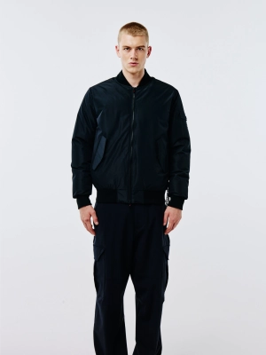 Black Matte Nylon Bomber