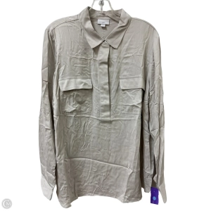 Blouse Long Sleeve By J. Jill In White, Size: L