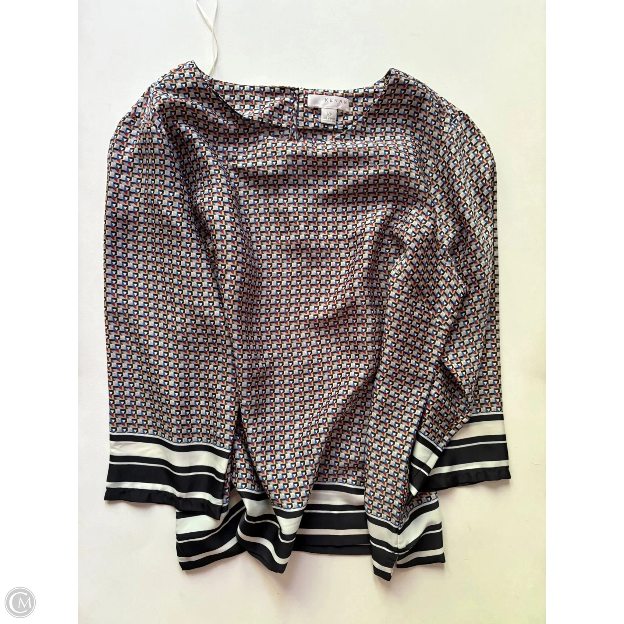 Blouse Long Sleeve By Kenar In Multi-colored, Size: L