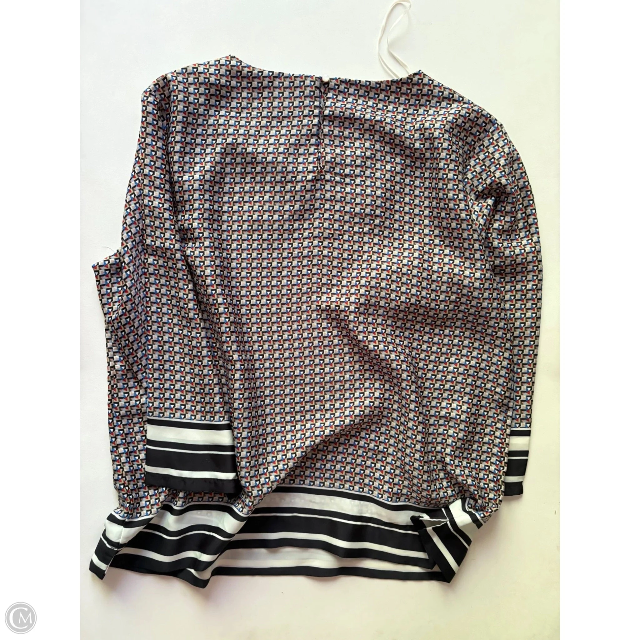Blouse Long Sleeve By Kenar In Multi-colored, Size: L