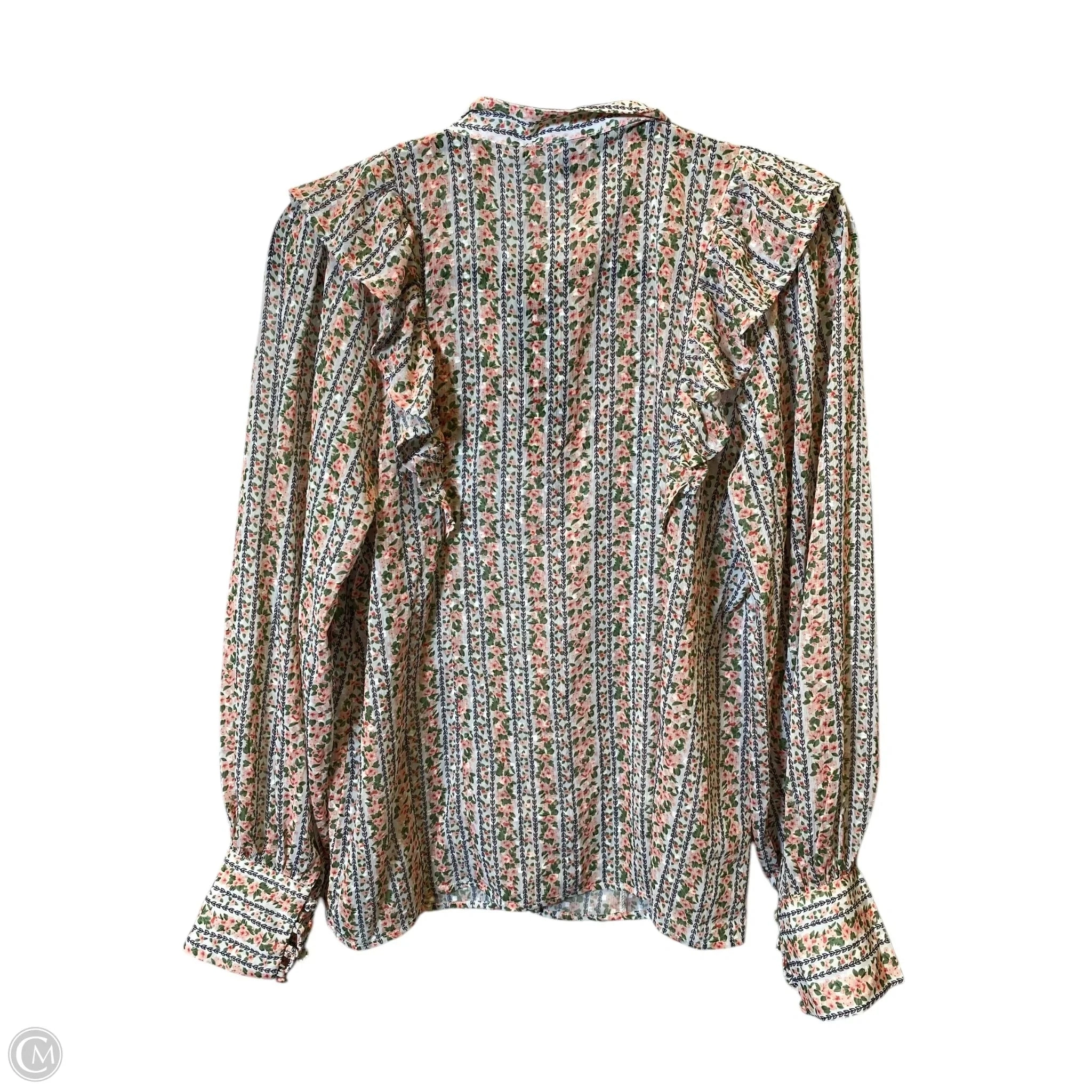 Blouse Long Sleeve By Lulus In Floral Print, Size: M