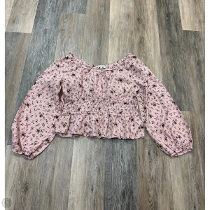 Blouse Long Sleeve By Madewell In Floral Print, Size: L