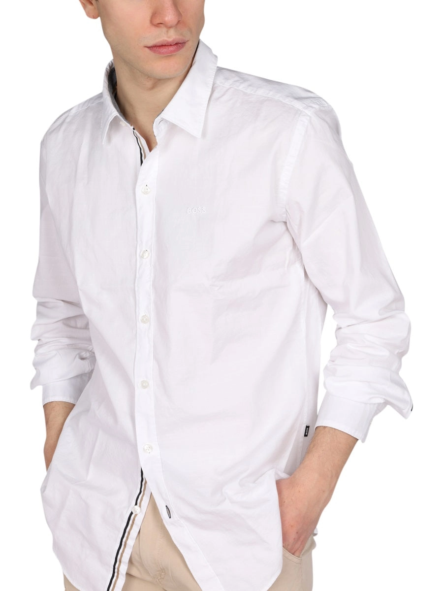 Boss Hugo Boss Logo Embroidered Long-Sleeved Shirt