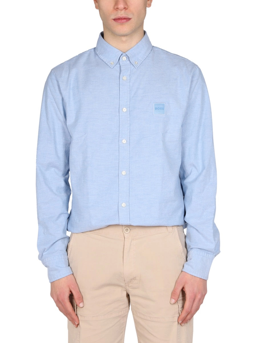 Boss Hugo Boss Logo Patch Long-Sleeved Shirt