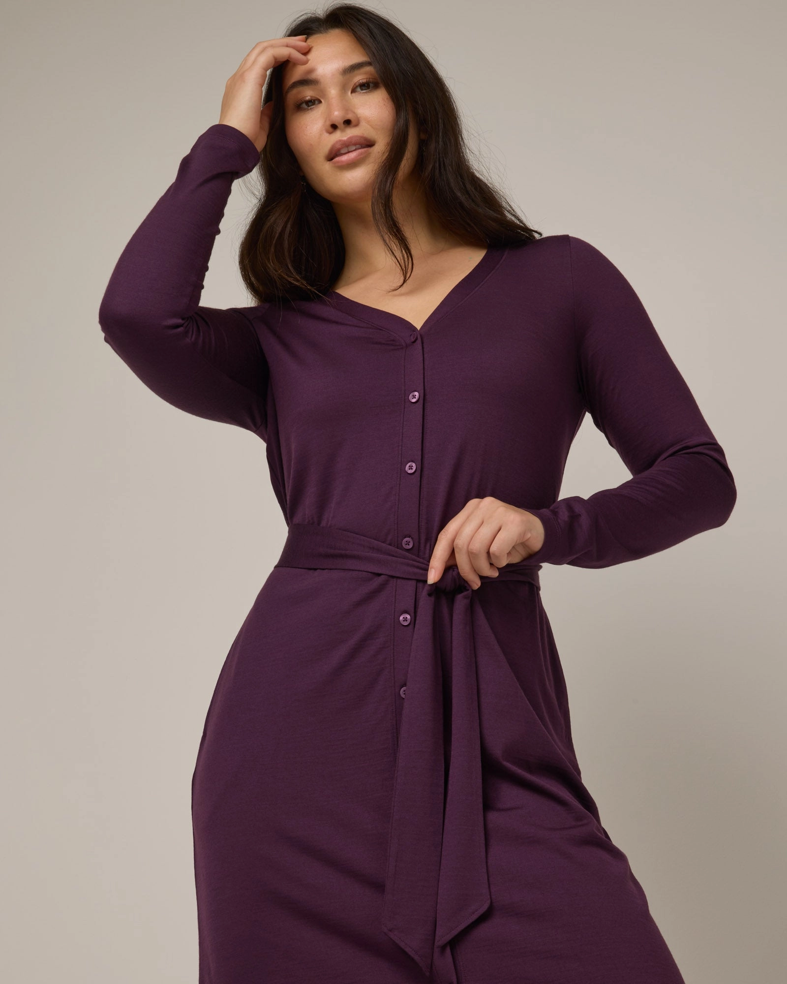 Bria Button-Front Dress