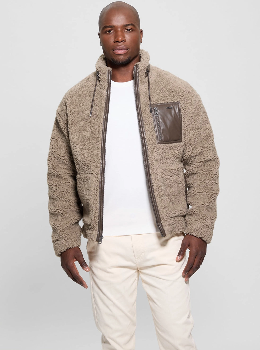 Brown Faux Sherpa Jacket