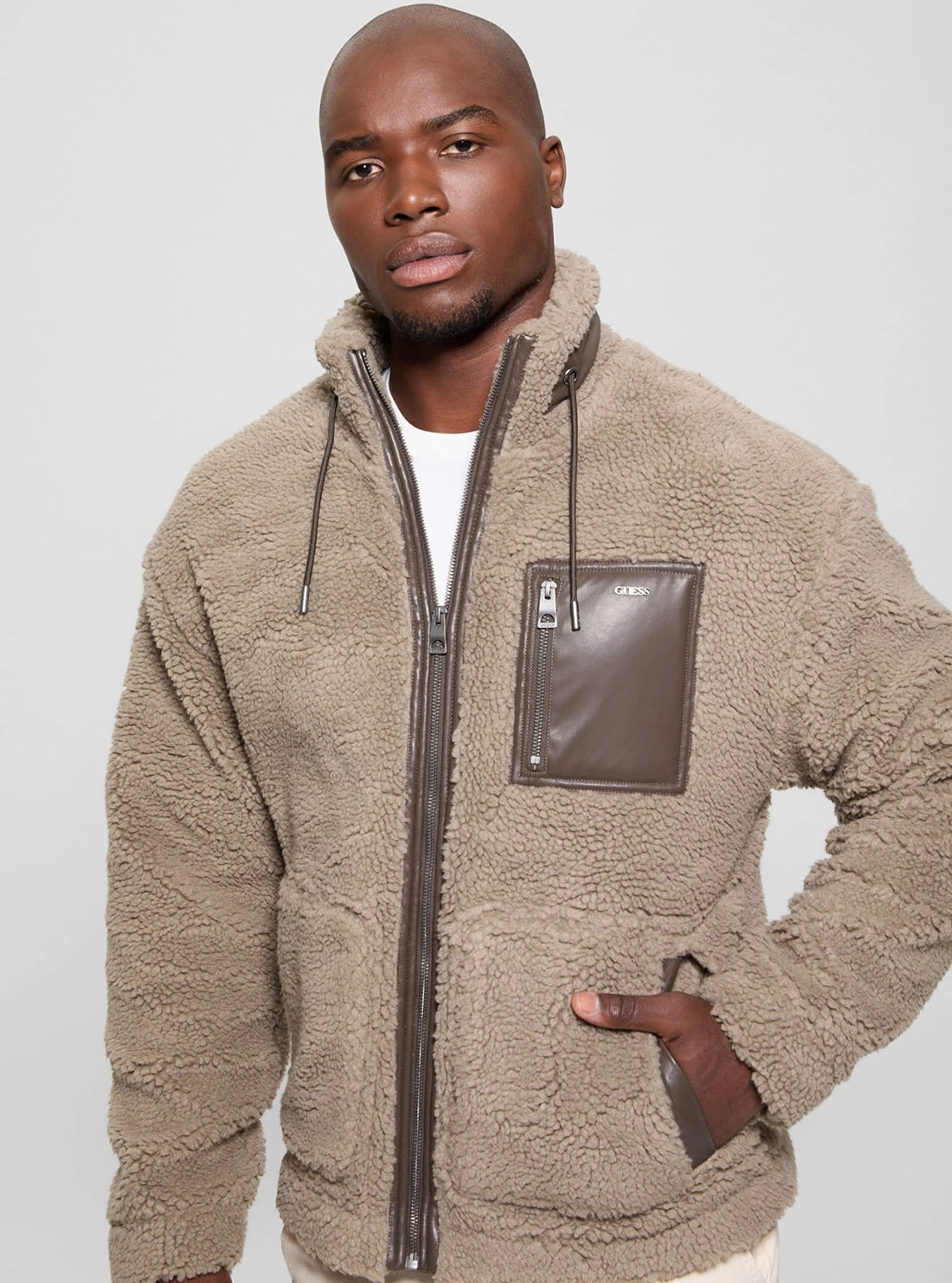 Brown Faux Sherpa Jacket