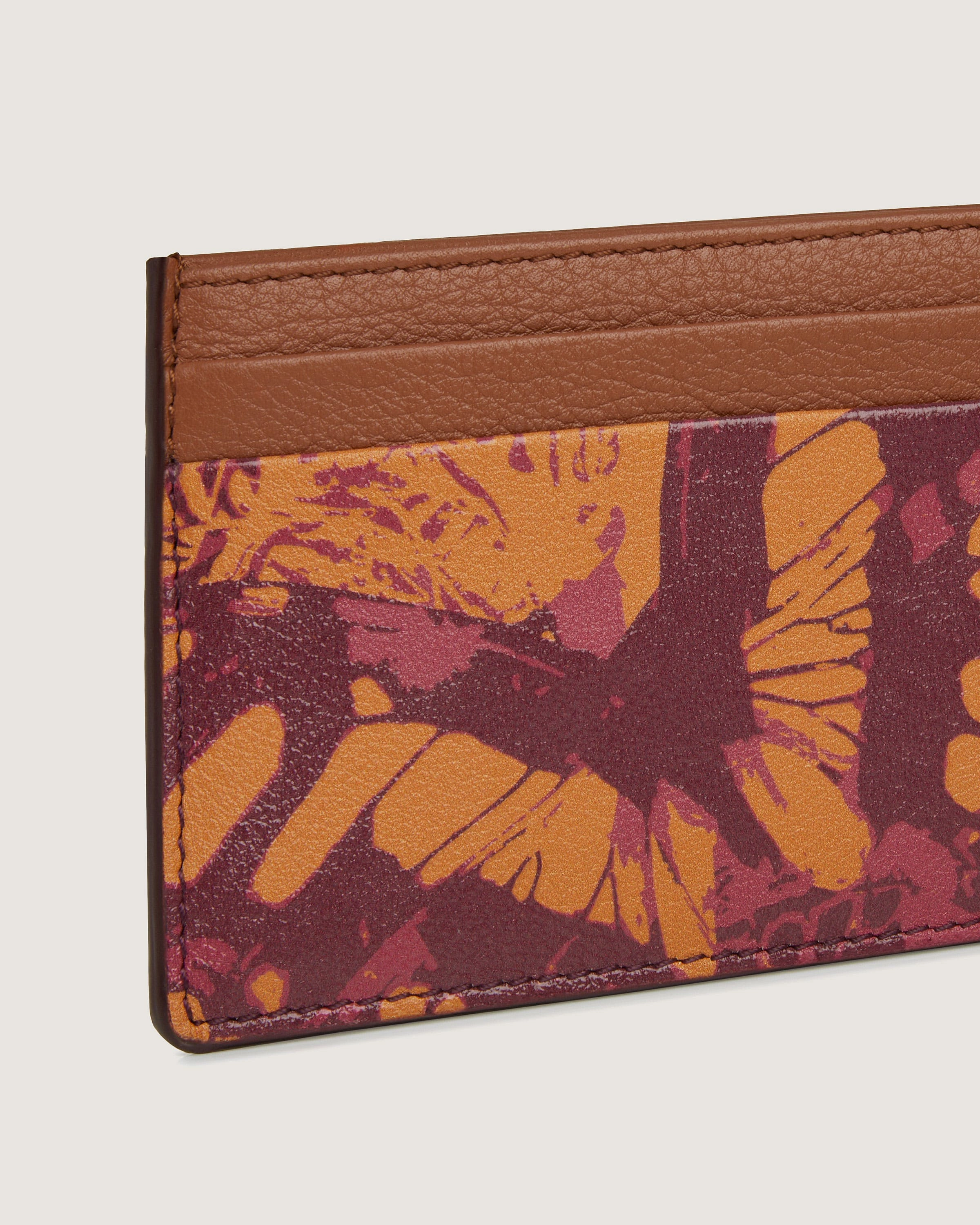 Cardholder - Raspberry/Chestnut Butterfly Print