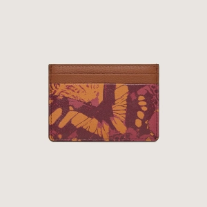 Cardholder - Raspberry/Chestnut Butterfly Print