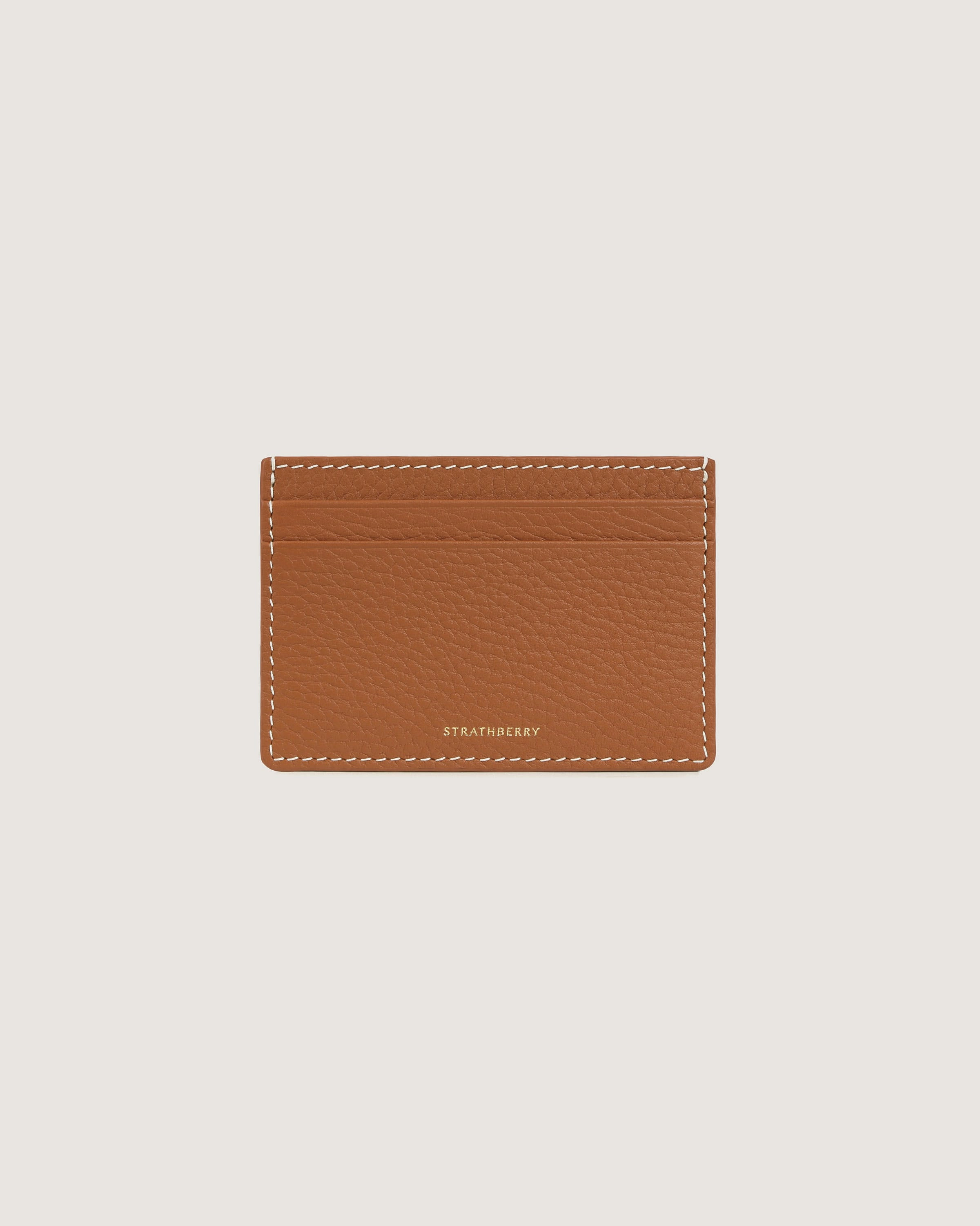 Cardholder - Tan with Vanilla Stitch