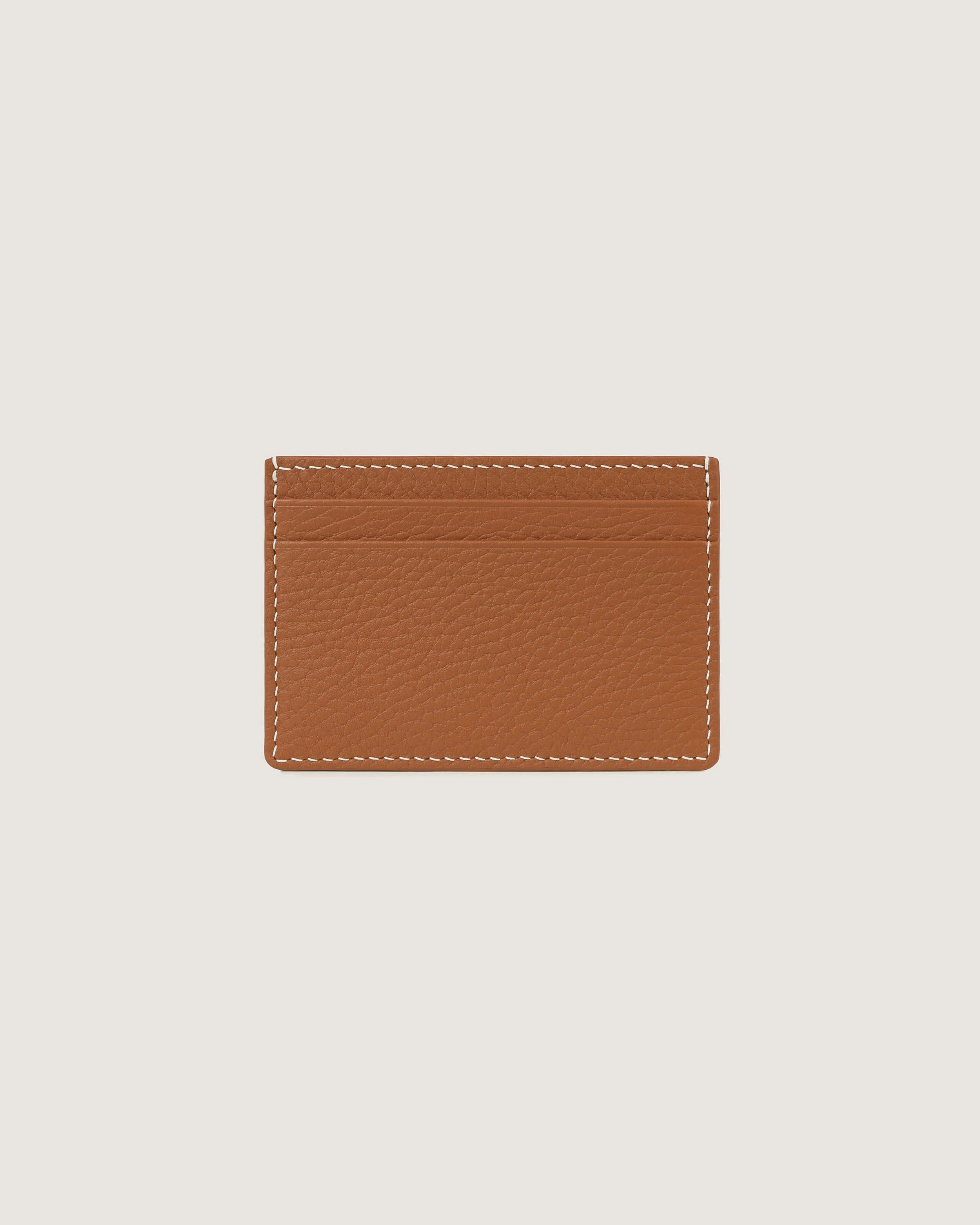 Cardholder - Tan with Vanilla Stitch