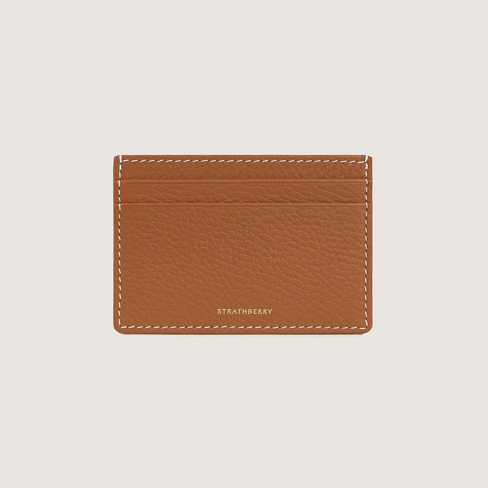 Cardholder - Tan with Vanilla Stitch