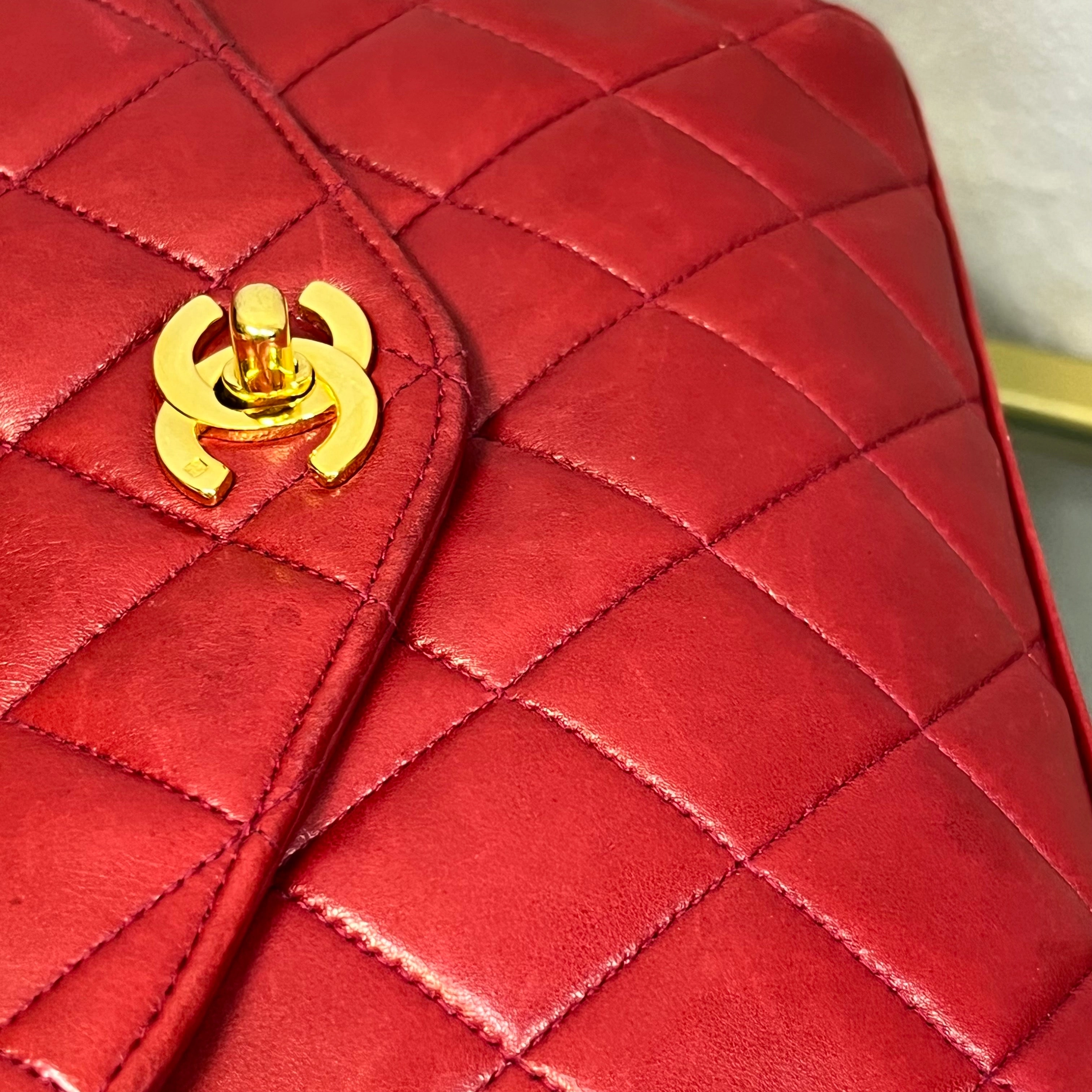 CHANEL Vintage Quilted Envelope Flap Bag