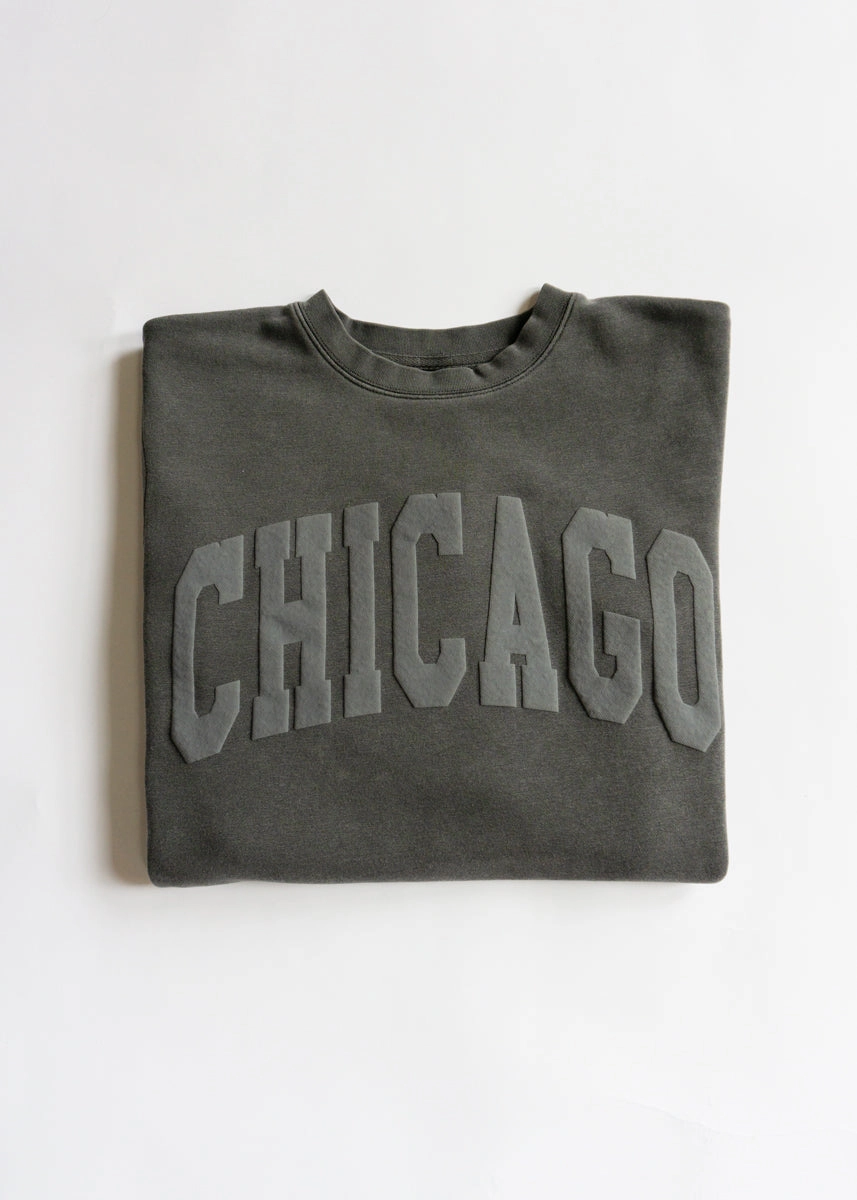 Chicago Collegiate Puff Sweatshirt - Black