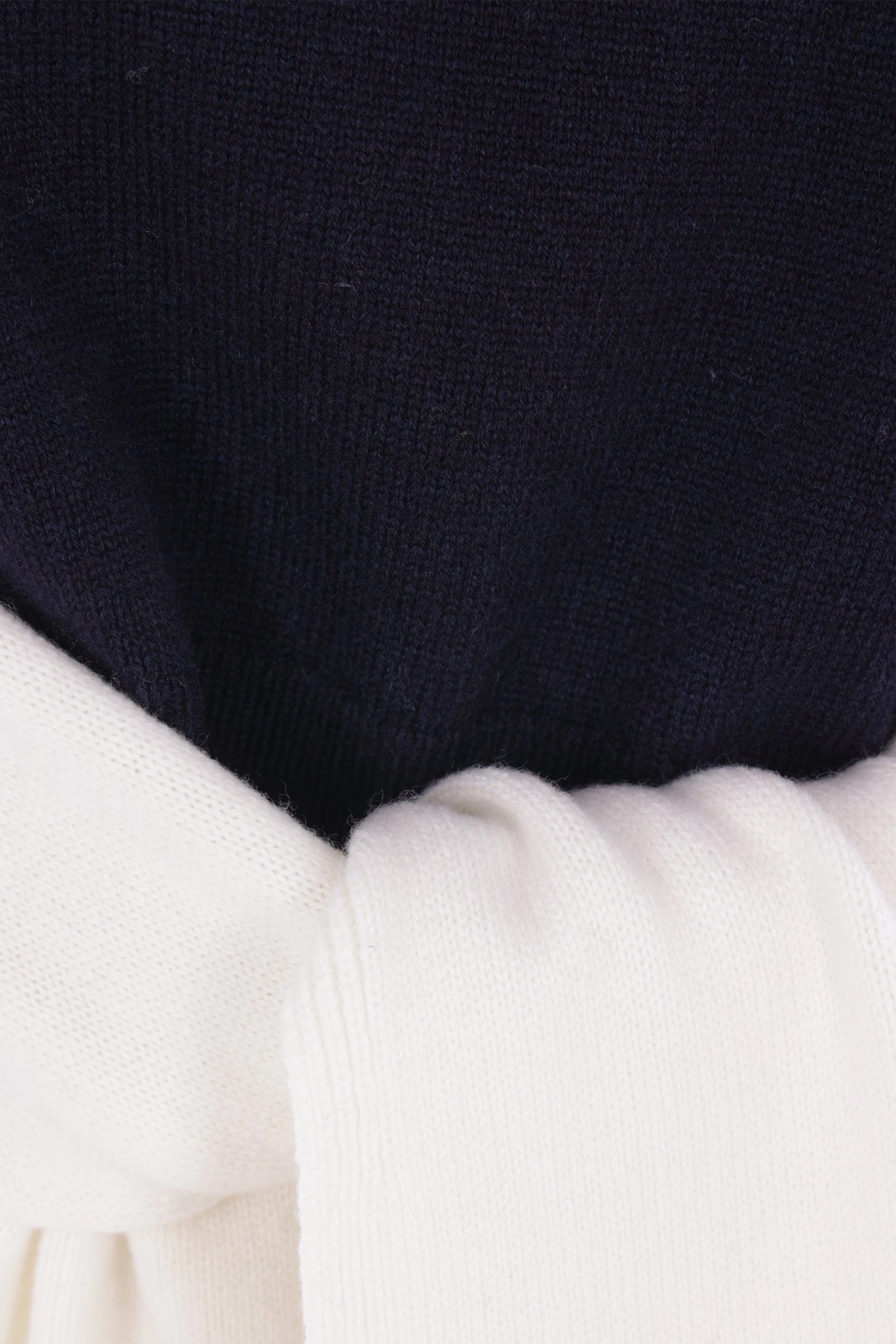 cropped polo sweater in wool and cashmere blend