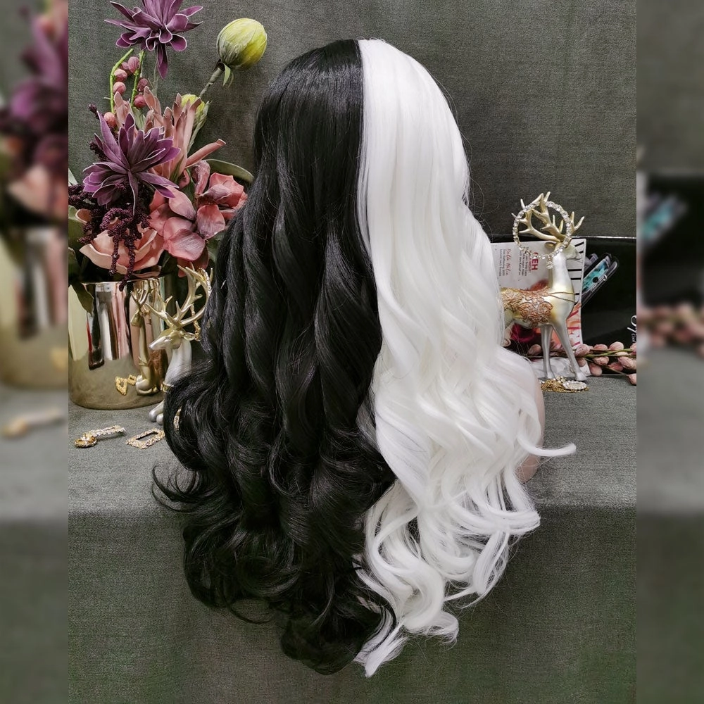 Cruella De Vil -Black And White Kuila Cospaly Wig Imstyle