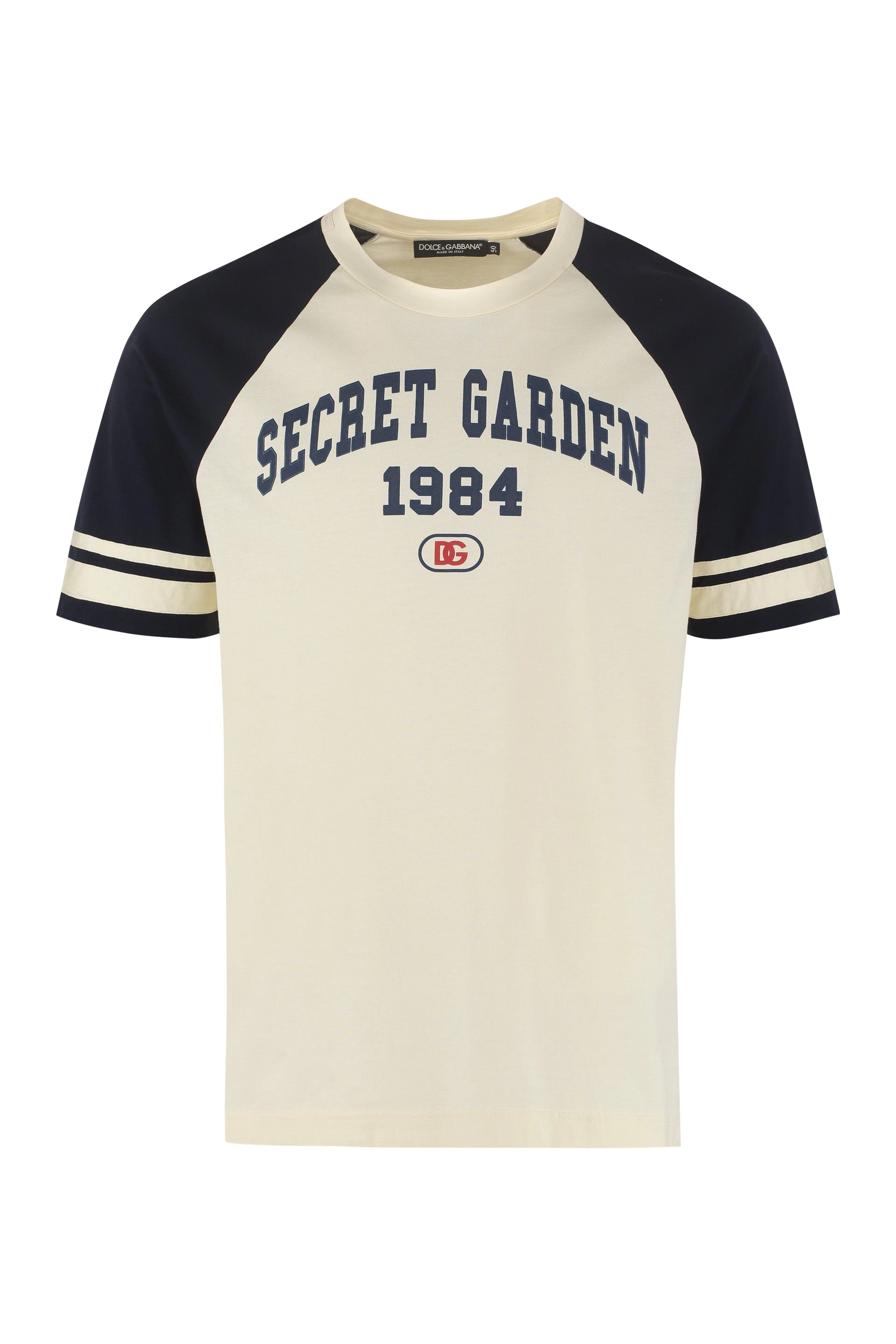 Dolce & Gabbana Slogan Printed Crewneck T-Shirt