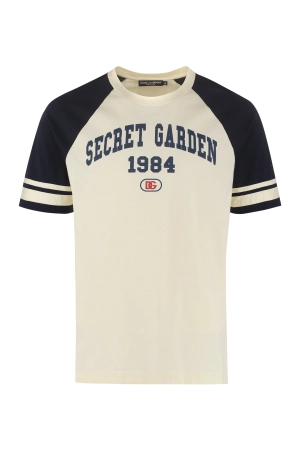 Dolce & Gabbana Slogan Printed Crewneck T-Shirt