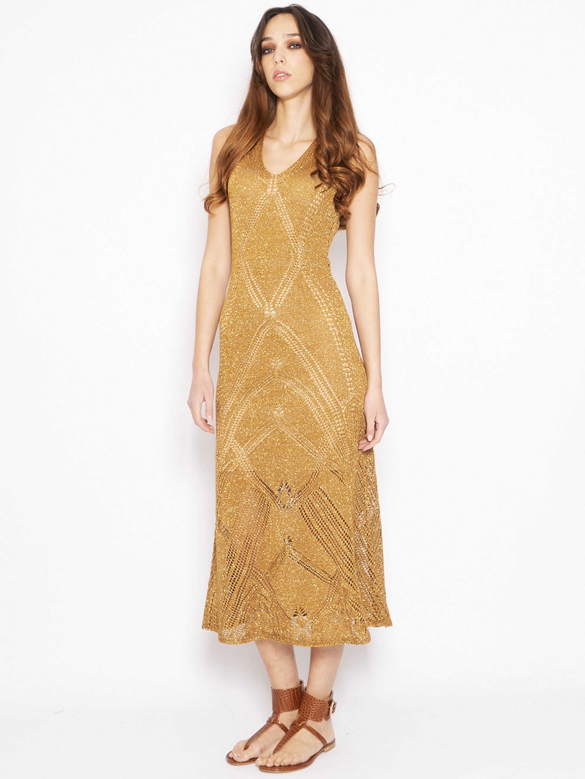 Dress Maglia Lurex Oro