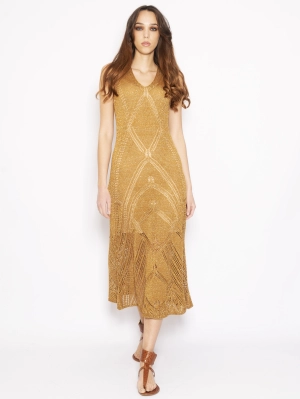 Dress Maglia Lurex Oro