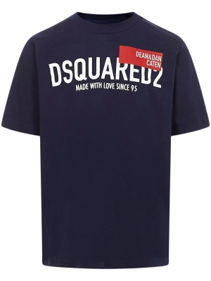 Dsquared2 Kids Logo Printed Crewneck T-Shirt