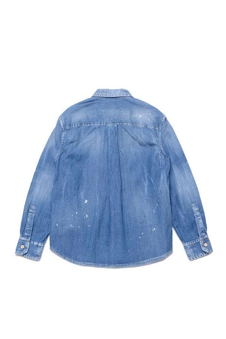 Dsquared2 Kids Logo Printed Denim Shirt