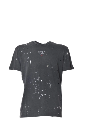 Dsquared2 Slogan Print Distressed T-Shirt