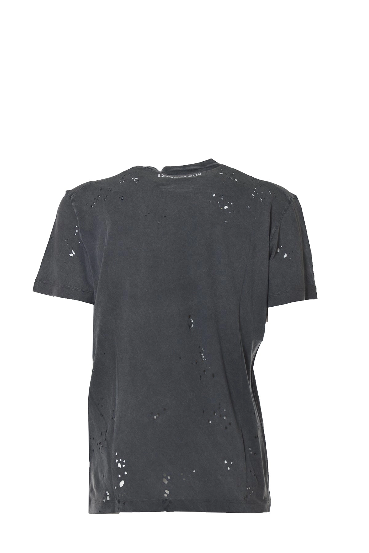 Dsquared2 Slogan Print Distressed T-Shirt