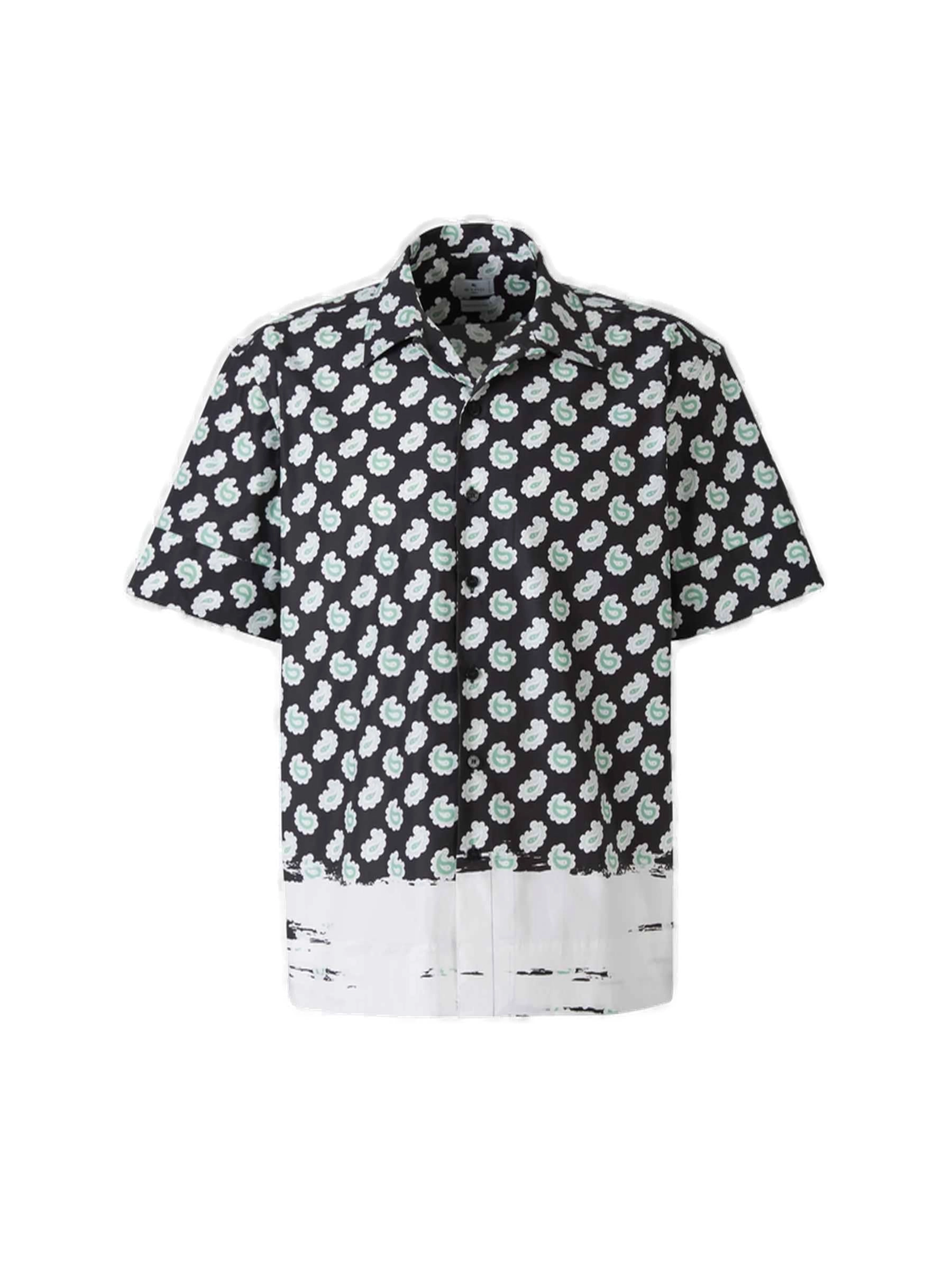 Etro Place Paisley Printed Short-Sleeve Shirt