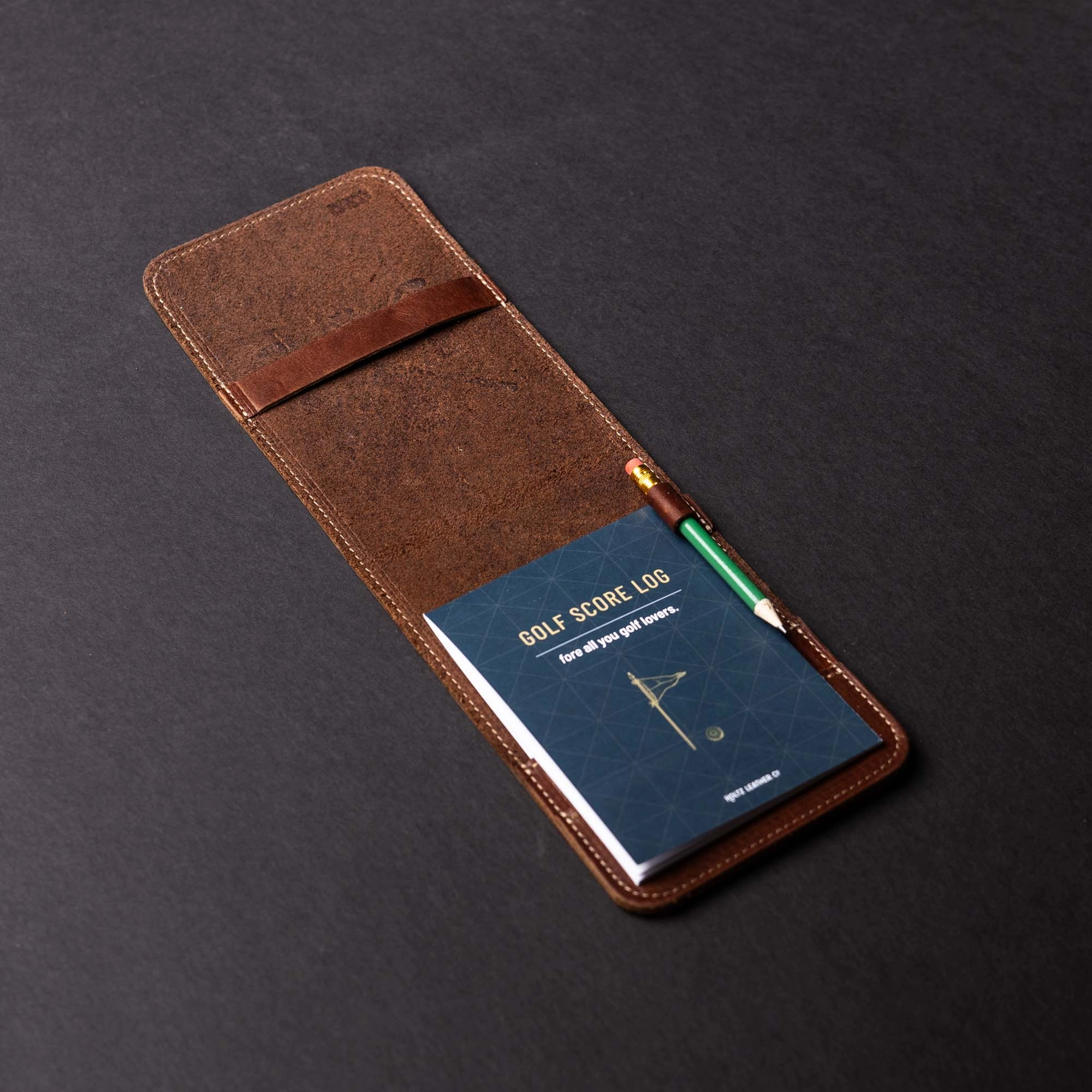 Fine Leather Golf Scorecard Holder Golf Logbook