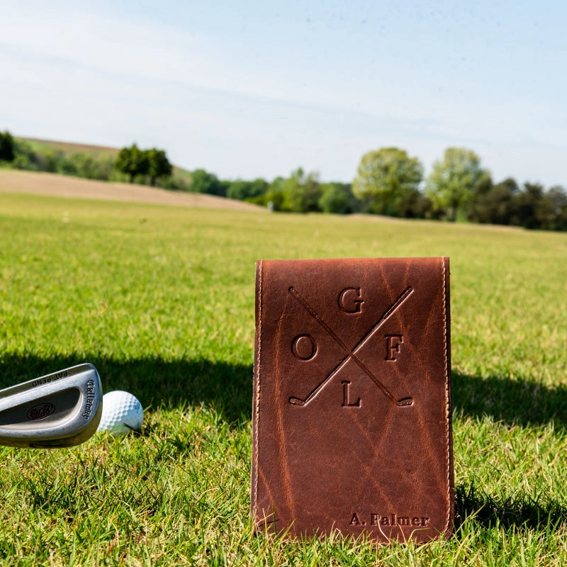 Fine Leather Golf Scorecard Holder Golf Logbook