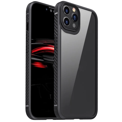 For iPhone 11 MG Series Carbon Fiber TPU   Clear PC Four-corner Airbag Shockproof Case